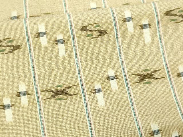平和屋着物▽本場琉球紬　単衣　吉祥文　正絹　逸品　DAAV9698sf
