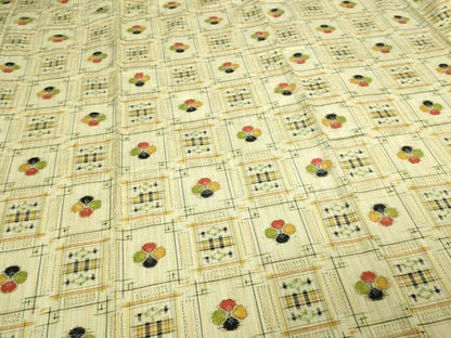 平和屋着物▽上質な紬　単衣　舞花文　正絹　逸品　DAAV9702sf