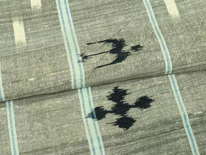 平和屋着物▽上質な紬 単衣 吉祥花文 正絹 逸品 DAAV9703sf