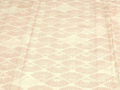 平和屋着物▽本塩沢　単衣　舞扇文　正絹　逸品　DAAV9709sf