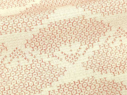 平和屋着物▽本塩沢　単衣　舞扇文　正絹　逸品　DAAV9709sf