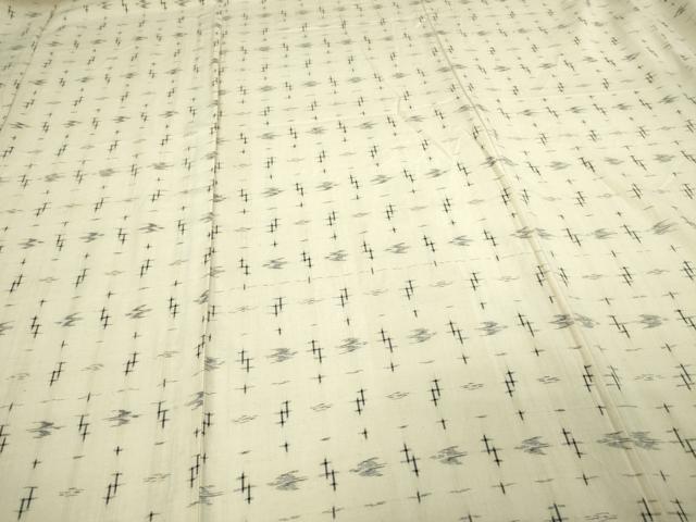 平和屋着物●久留米絣　単衣　綿　十字絣　坂田織物謹製　証紙付き　逸品　DAAV9711sf