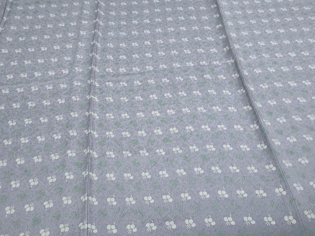 平和屋着物▽ファッションデザイナー コシノアヤコ 小紋 単衣 草花文 正絹 逸品 DAAV9712sf