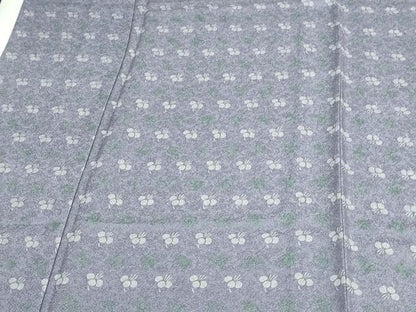 平和屋着物▽ファッションデザイナー コシノアヤコ 小紋 単衣 草花文 正絹 逸品 DAAV9712sf