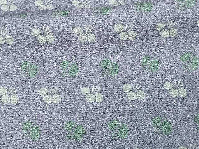 平和屋着物▽ファッションデザイナー コシノアヤコ 小紋 単衣 草花文 正絹 逸品 DAAV9712sf