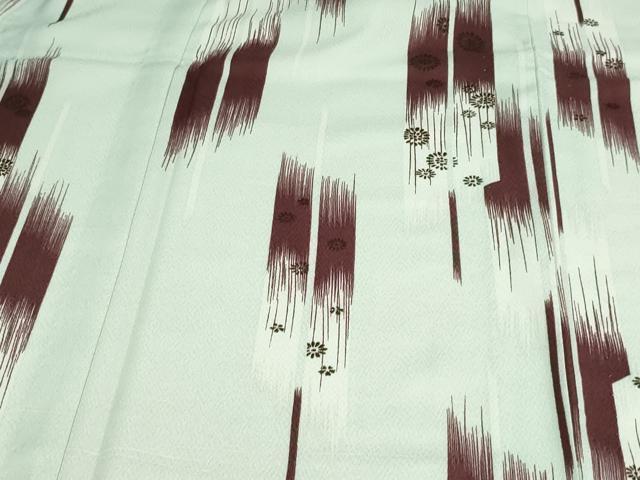 平和屋着物▽小紋 単衣 舞花文 洗える着物 DAAV9716sf