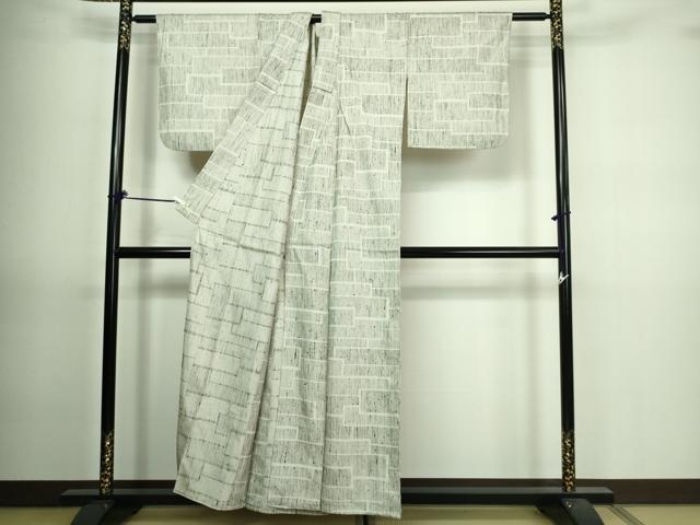 平和屋着物▽上質な紬 単衣 変わり間道 正絹 逸品 DAAV9719sf