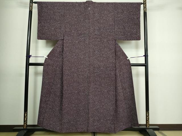 平和屋着物▽上質な小紋 単衣 霞文 正絹 逸品 DAAV9723sf