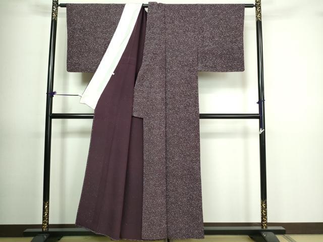平和屋着物▽上質な小紋 単衣 霞文 正絹 逸品 DAAV9723sf