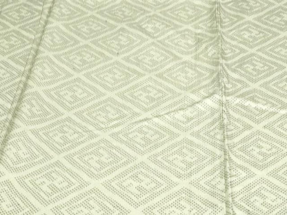 平和屋着物▽上質な紬 単衣 菱文 正絹 逸品 DAAV9724sf