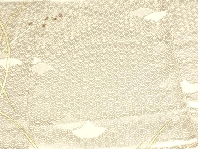 平和屋着物▽訪問着 単衣 青海波花文 金彩 やまと誂製 正絹 逸品 DAAV9726sf