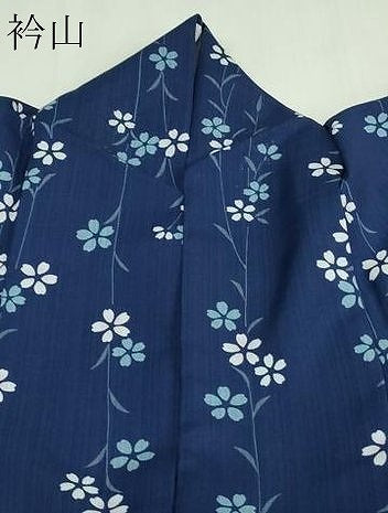 平和屋着物▽小紋 単衣 枝垂桜文 洗える着物 DAAV9728sf