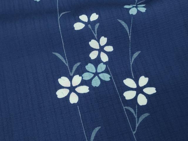 平和屋着物▽小紋 単衣 枝垂桜文 洗える着物 DAAV9728sf