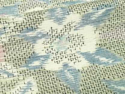 平和屋着物▽上質な紬 単衣 舞花文 正絹 逸品 DAAV9729sf