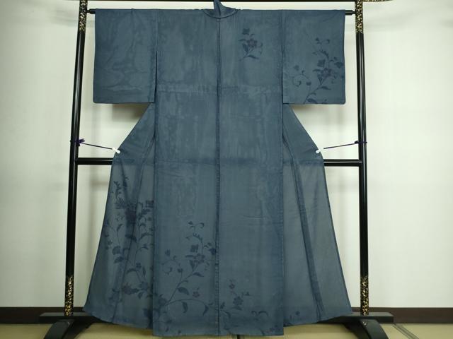 平和屋着物▽訪問着 無双 紗袷 紗×絽 更紗花文 正絹 逸品 DAAV9732sf