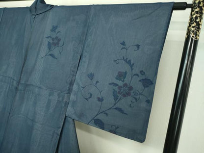 平和屋着物▽訪問着 無双 紗袷 紗×絽 更紗花文 正絹 逸品 DAAV9732sf