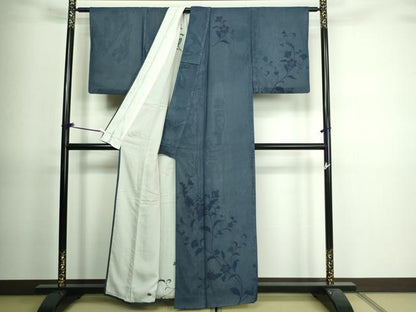 平和屋着物▽訪問着 無双 紗袷 紗×絽 更紗花文 正絹 逸品 DAAV9732sf