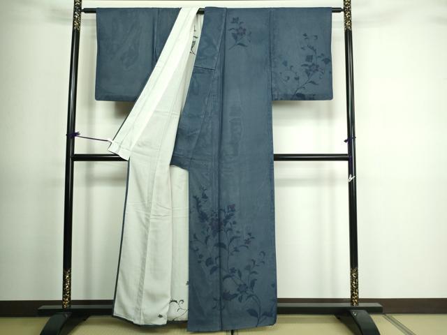 平和屋着物▽訪問着 無双 紗袷 紗×絽 更紗花文 正絹 逸品 DAAV9732sf
