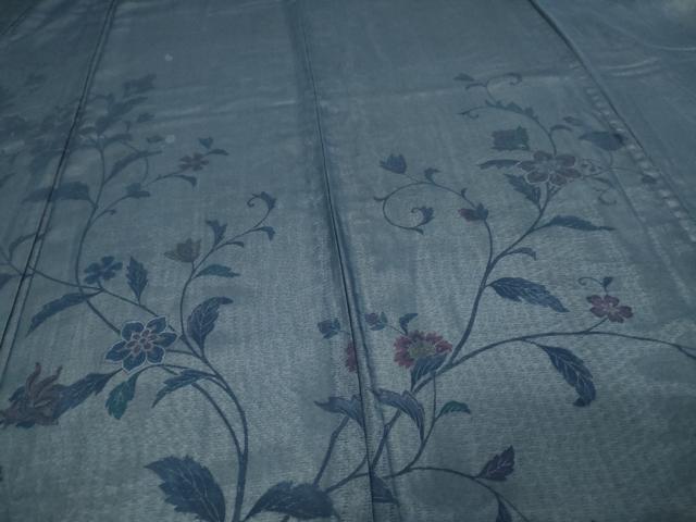 平和屋着物▽訪問着 無双 紗袷 紗×絽 更紗花文 正絹 逸品 DAAV9732sf