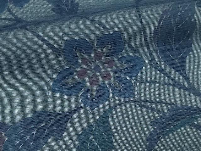 平和屋着物▽訪問着 無双 紗袷 紗×絽 更紗花文 正絹 逸品 DAAV9732sf