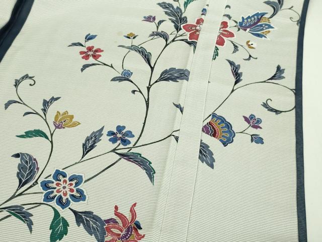 平和屋着物▽訪問着 無双 紗袷 紗×絽 更紗花文 正絹 逸品 DAAV9732sf