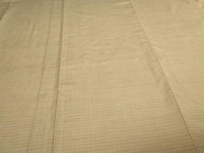 平和屋着物▽上質な紬 単衣 格子 正絹 逸品 DAAV9733sf