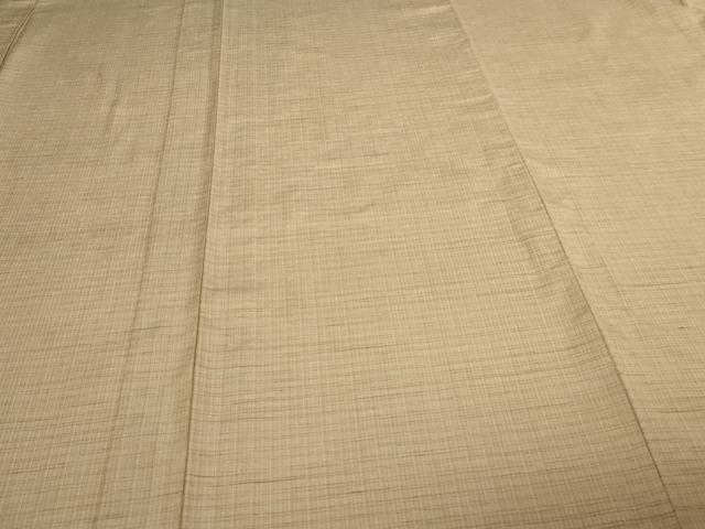 平和屋着物▽上質な紬 単衣 格子 正絹 逸品 DAAV9733sf