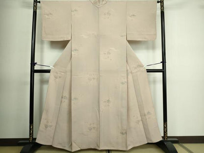平和屋着物▽上質な小紋 単衣 地紋起こし 風景文 正絹 逸品 DAAV9735sf