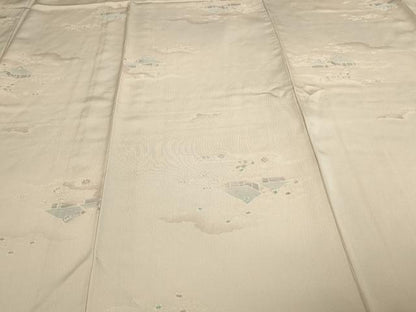 平和屋着物▽上質な小紋 単衣 地紋起こし 風景文 正絹 逸品 DAAV9735sf