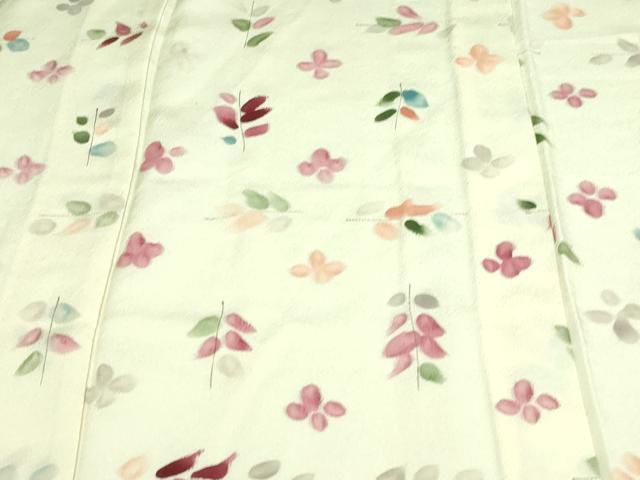 平和屋着物▽上質な小紋 単衣 枝葉文 正絹 逸品 未使用 DAAV9737sf