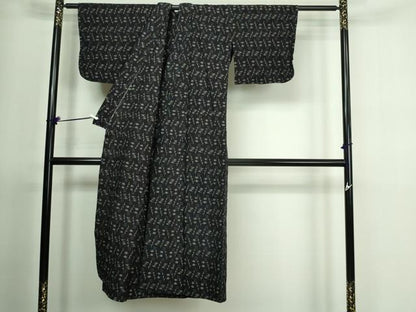 平和屋着物▽上質な小紋 単衣 吉祥文 綿 逸品 DAAV9738sf