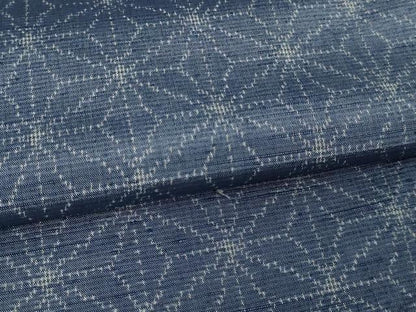 平和屋着物▽上質な紬 単衣 麻の葉文様 正絹 逸品 未使用 DAAV9741sf