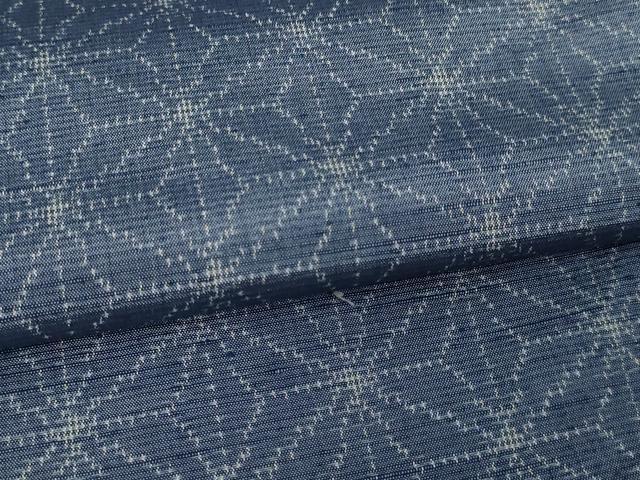 平和屋着物▽上質な紬 単衣 麻の葉文様 正絹 逸品 未使用 DAAV9741sf