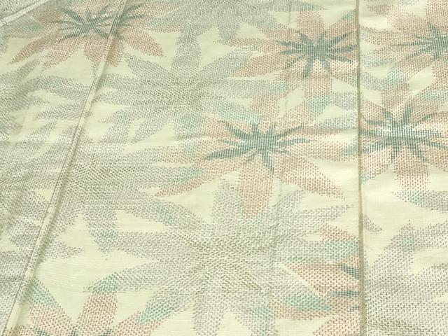 平和屋着物▽上質な紬　単衣　舞花文　正絹　逸品　DAAV9742sf
