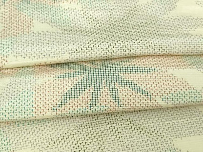 平和屋着物▽上質な紬　単衣　舞花文　正絹　逸品　DAAV9742sf
