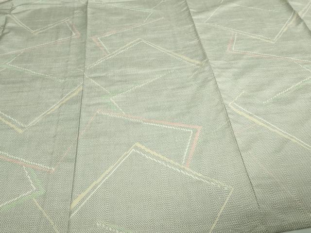 平和屋着物▽上質な紬　単衣　抽象文様　正絹　逸品　DAAV9744sf