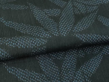 平和屋着物▽上質な紬 単衣 笹の葉文 正絹 逸品 DAAV9745sf