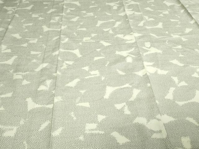 平和屋着物▽上質な紬　単衣　霞文　正絹　逸品　DAAV9748sf