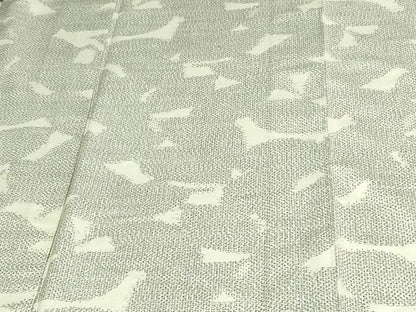 平和屋着物▽上質な紬　単衣　霞文　正絹　逸品　DAAV9748sf