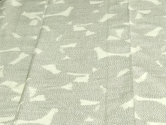 平和屋着物▽上質な紬　単衣　霞文　正絹　逸品　DAAV9748sf