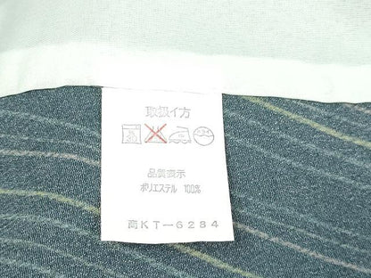 平和屋着物▽小紋 単衣 斜縞 洗える着物 DAAV9752sf