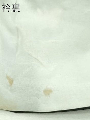 平和屋着物▽小紋　単衣　霞草花文　黒地　洗える着物　DAAV9754sf