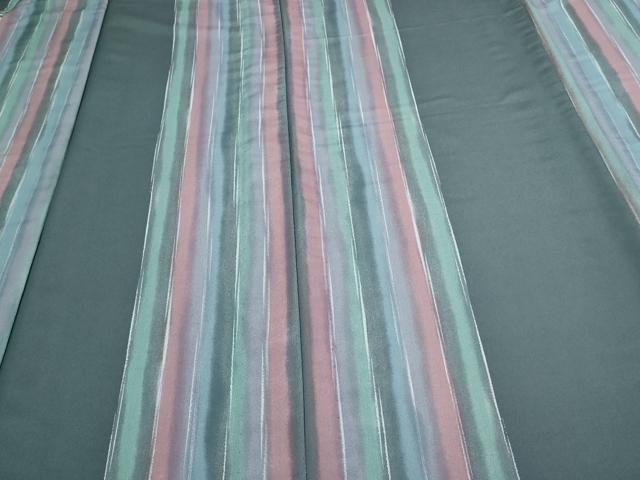 平和屋着物▽小紋 単衣 間道 洗える着物 DAAV9756sf