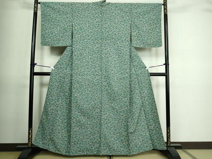 平和屋着物▽小紋 単衣 花尽くし文 洗える着物 DAAV9764sf
