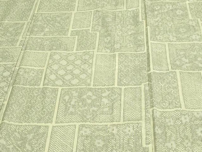 平和屋着物▽上質な紬 単衣 舞花文 正絹 逸品 DAAV9771sf