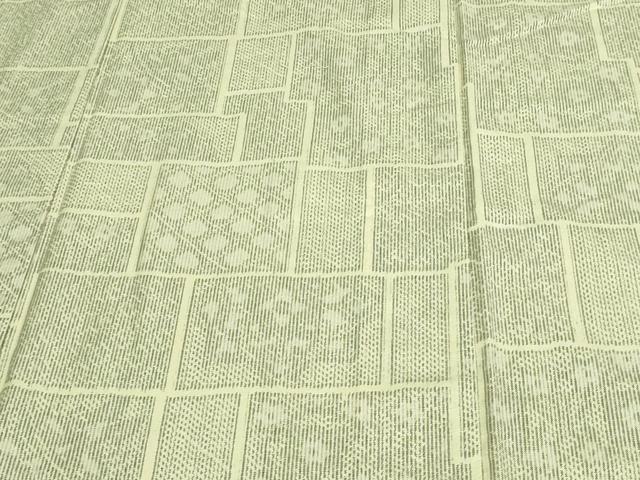 平和屋着物▽上質な紬 単衣 舞花文 正絹 逸品 DAAV9771sf