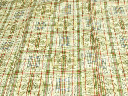 平和屋着物▽上質な紬 単衣 亀甲花文 正絹 逸品 未使用 DAAV9772sf