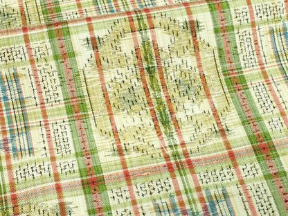 平和屋着物▽上質な紬 単衣 亀甲花文 正絹 逸品 未使用 DAAV9772sf