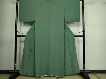 平和屋着物▽中国三大刺繍 汕頭刺繍 スワトウ刺繍 総刺繍 訪問着 単衣 枝花文 金糸 鈴乃屋扱い 正絹 逸品 DAAV9852sf