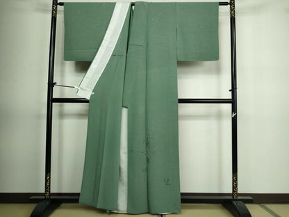 平和屋着物▽中国三大刺繍 汕頭刺繍 スワトウ刺繍 総刺繍 訪問着 単衣 枝花文 金糸 鈴乃屋扱い 正絹 逸品 DAAV9852sf